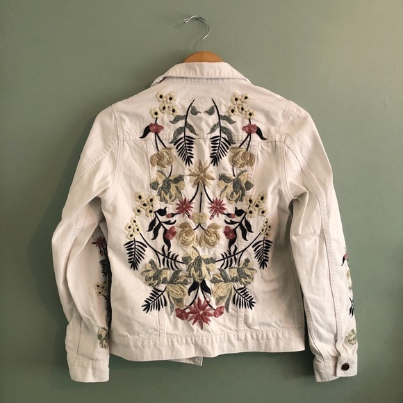 DRIFTWOOD Jackets & Blazers - Driftwood White Embroidered Jean Jacket